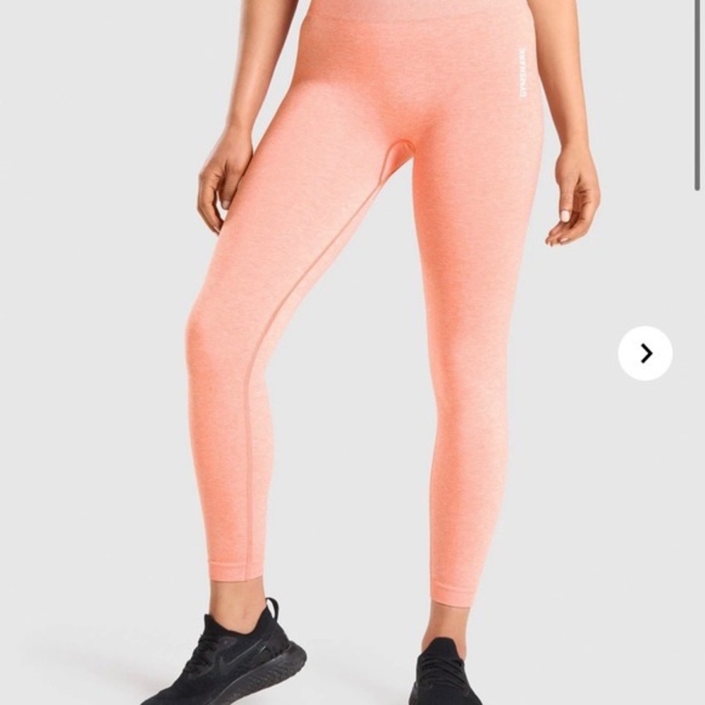 Gymshark Adapt Marl Seamless Leggings - Orange